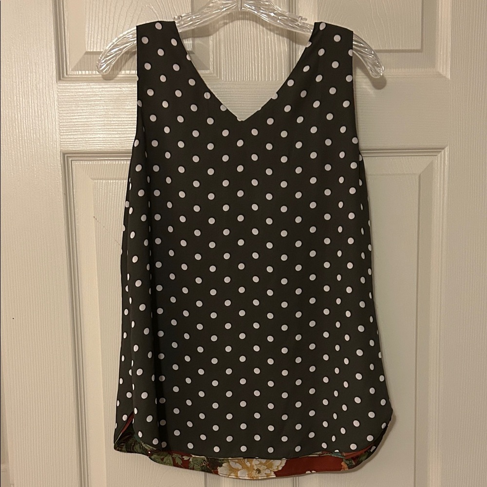 Reversible!! Polka Dot Sleeveless Top